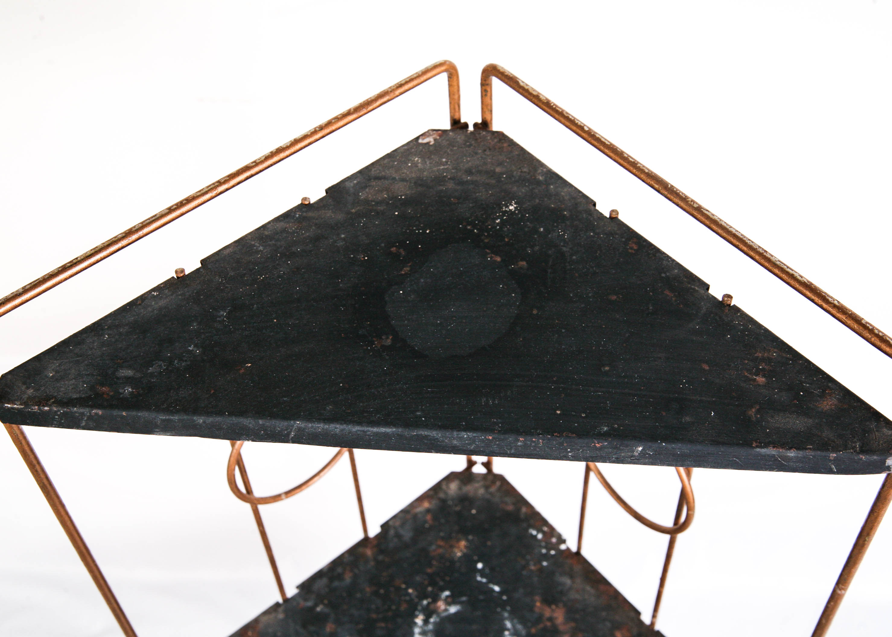 Small Vintage Metal Corner Shelf EBTH