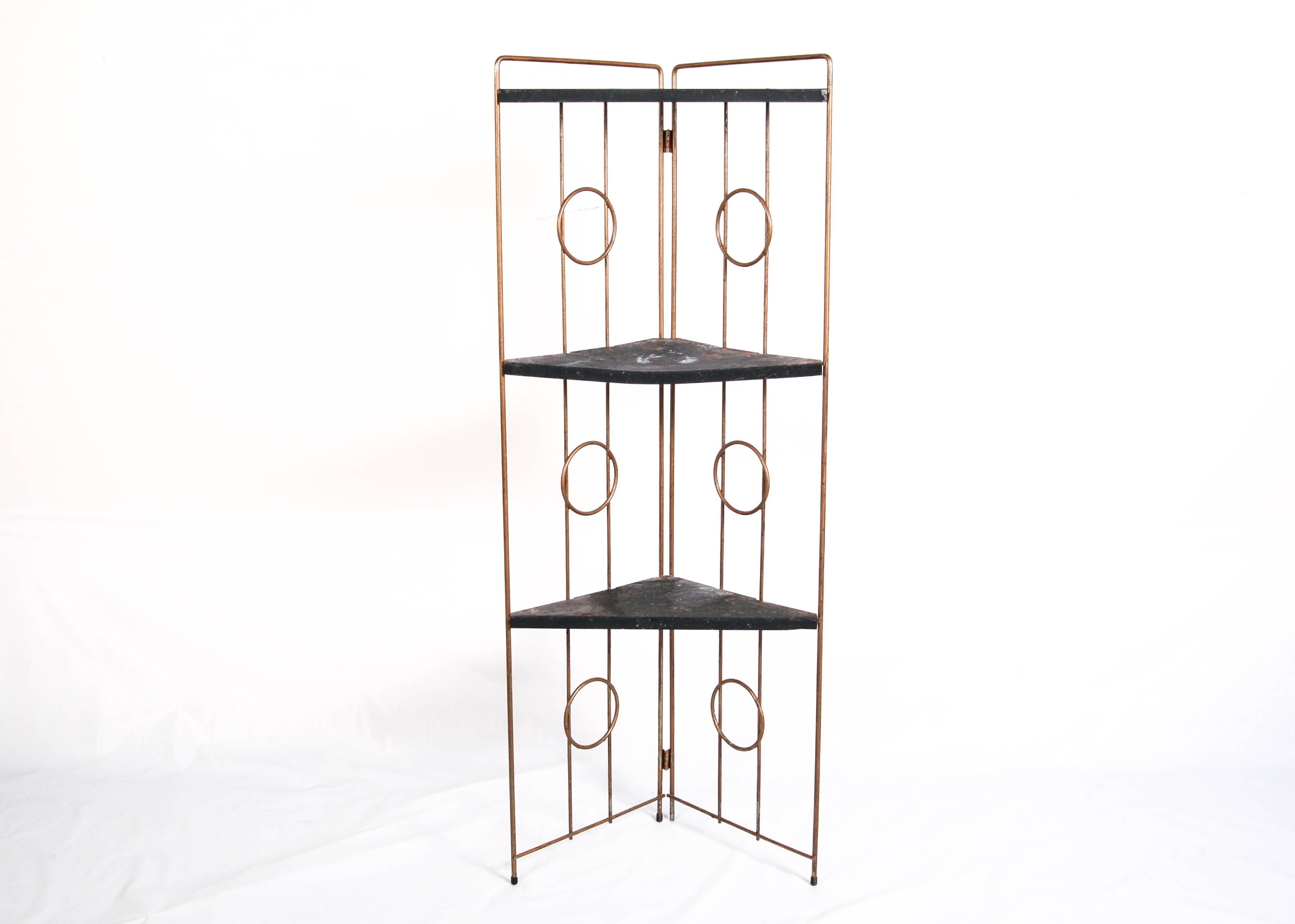 Small Vintage Metal Corner Shelf EBTH