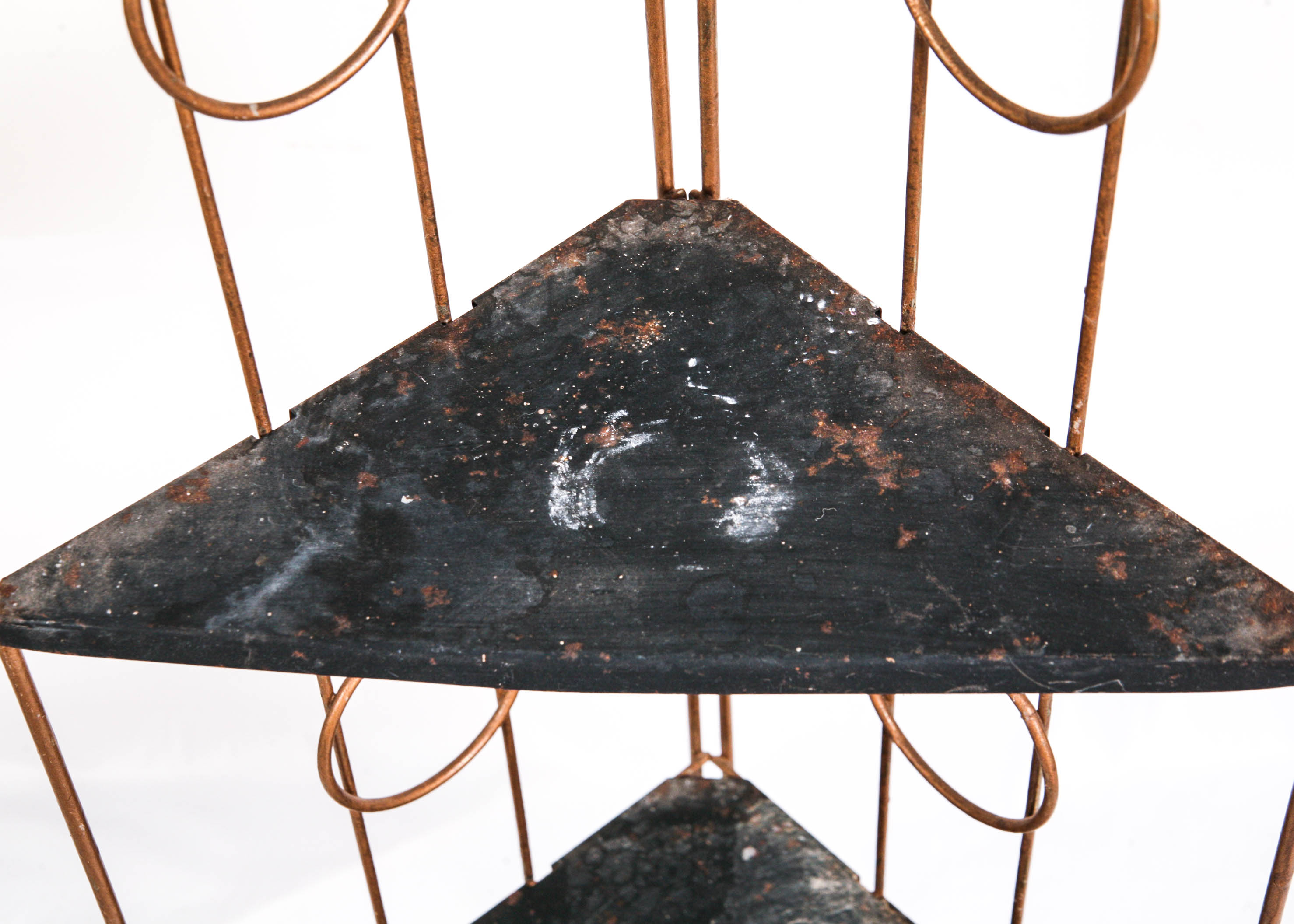 Small Vintage Metal Corner Shelf EBTH