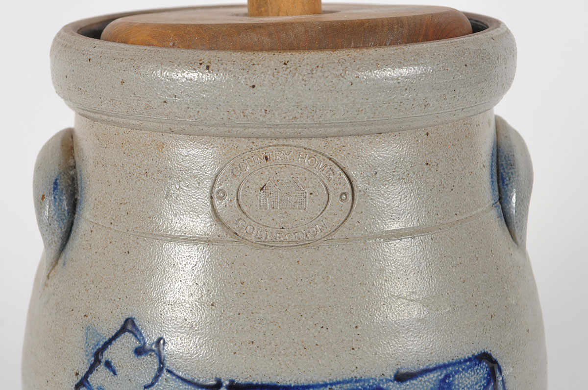Rowe Pottery Stoneware Butter Churn EBTH