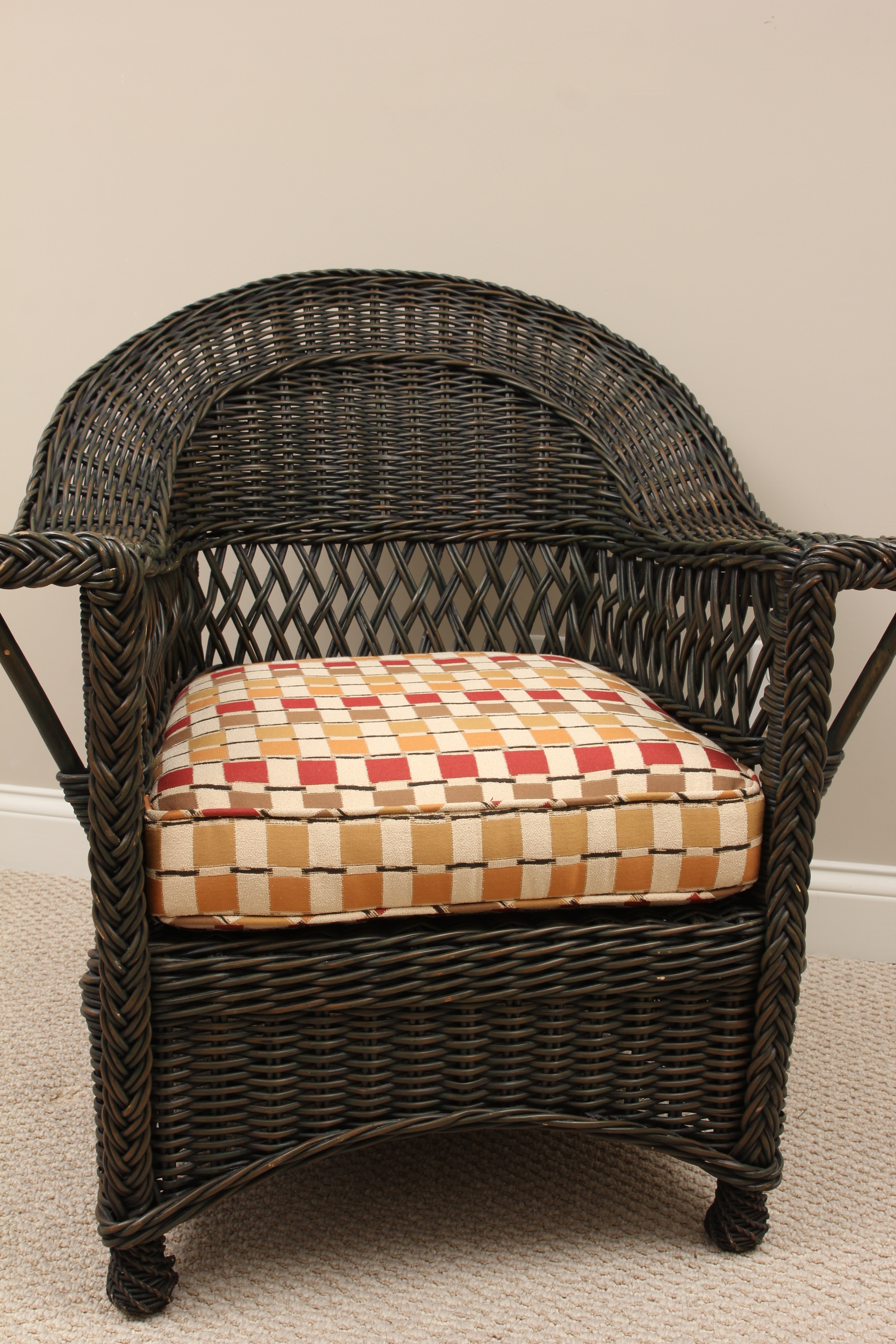Brown Wicker Armchair EBTH
