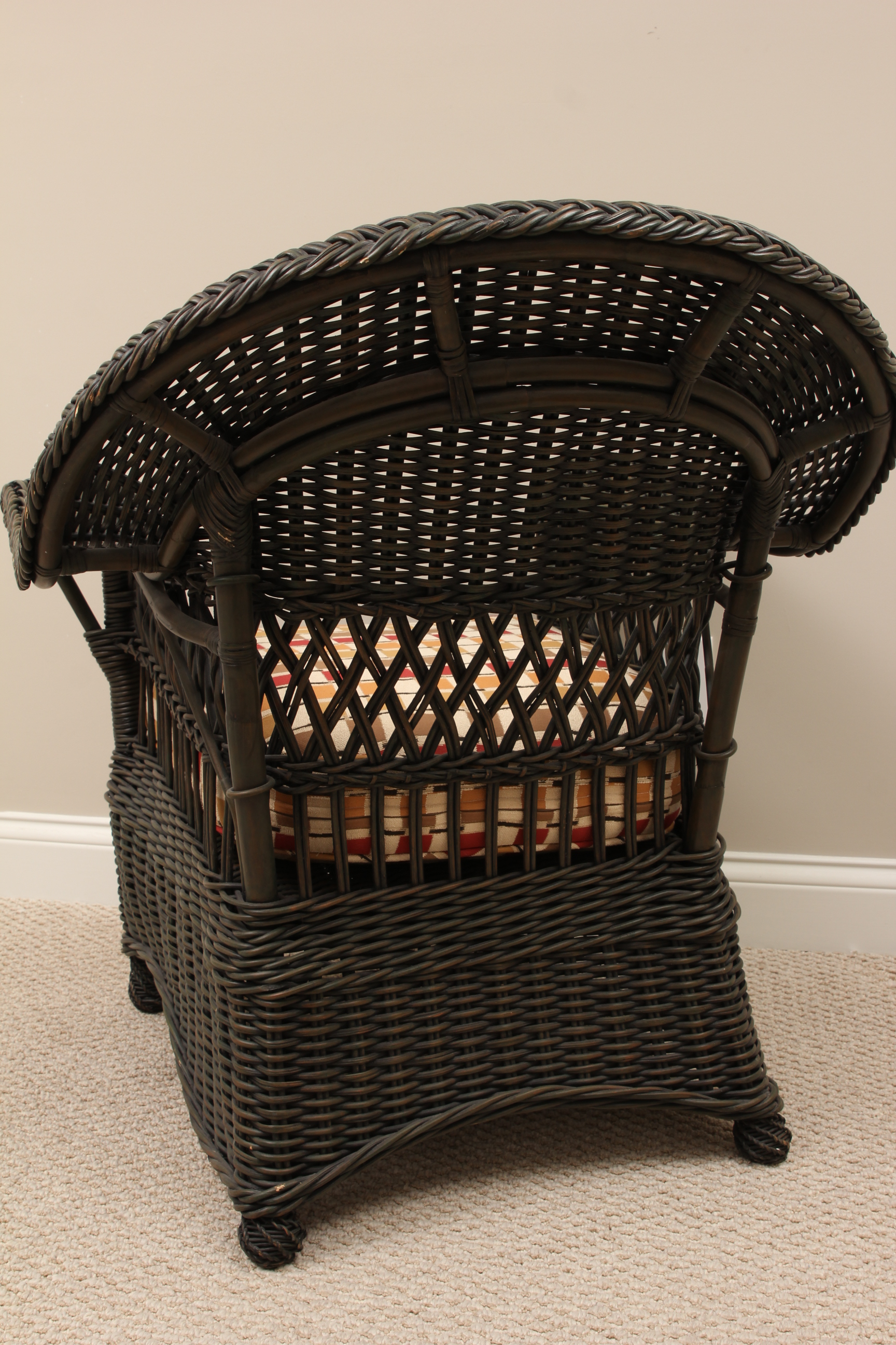 Brown Wicker Armchair EBTH