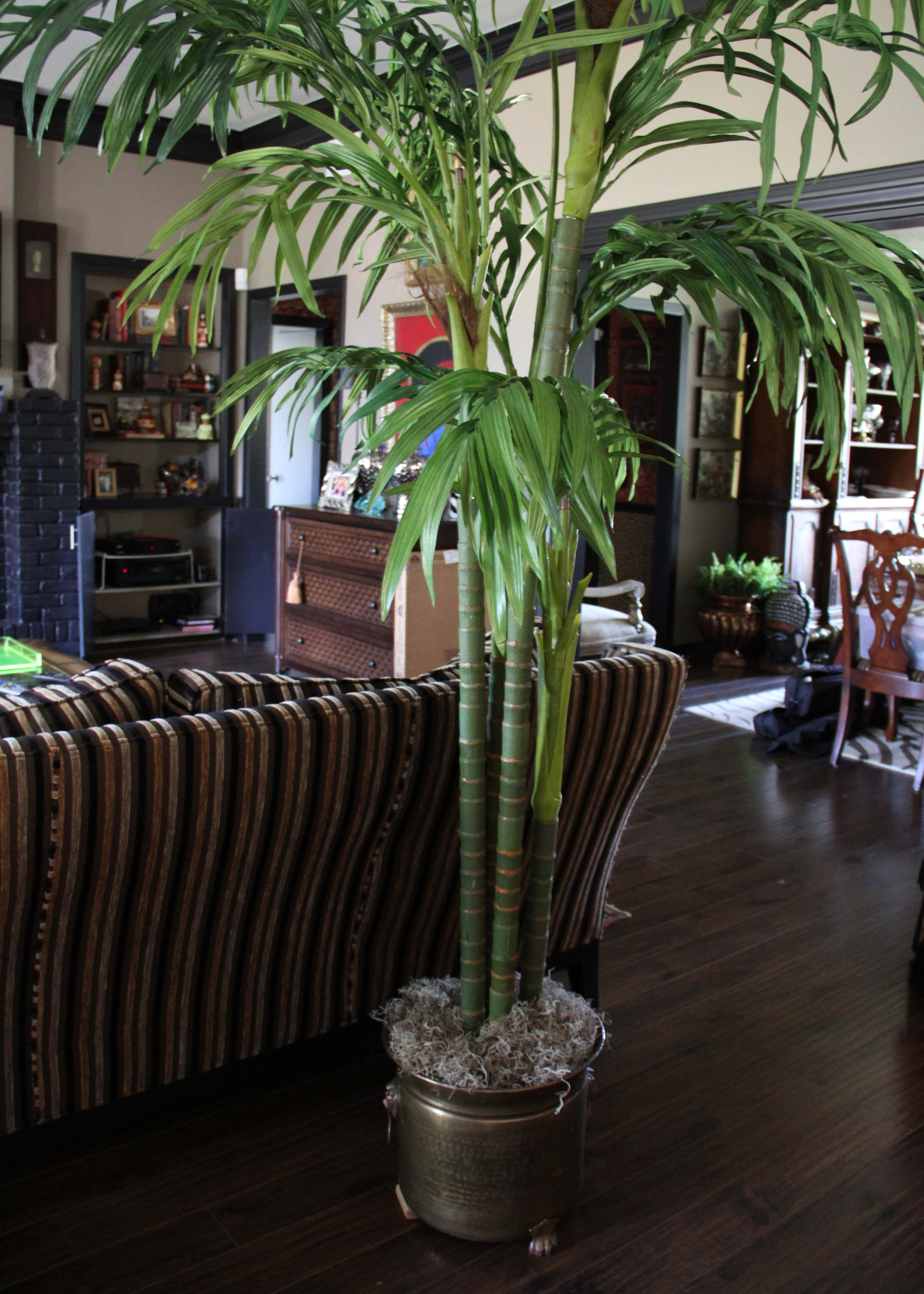 Large Artificial Tropical Tree in Metal Urn EBTH