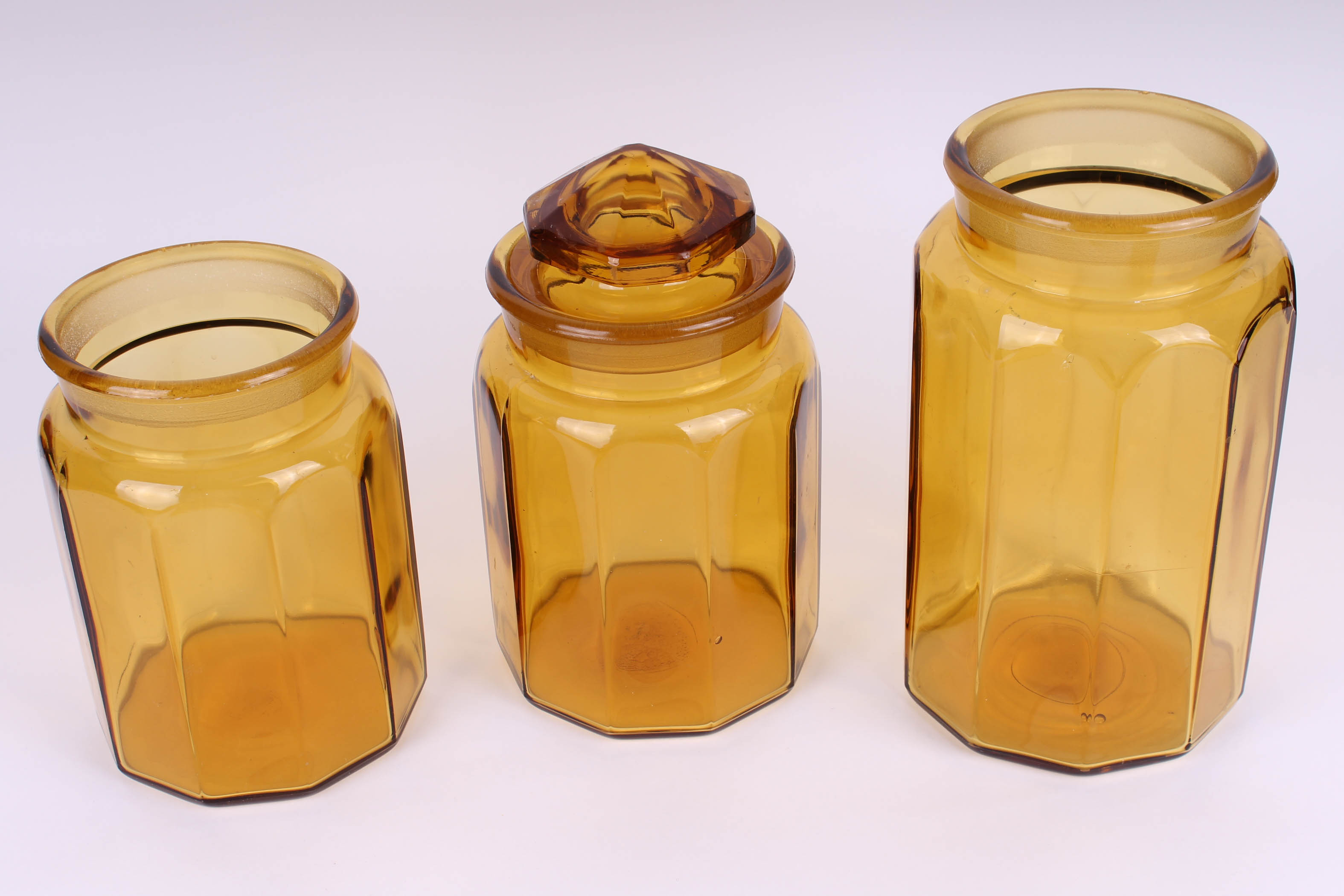 Amber Glass Kitchen Canisters EBTH