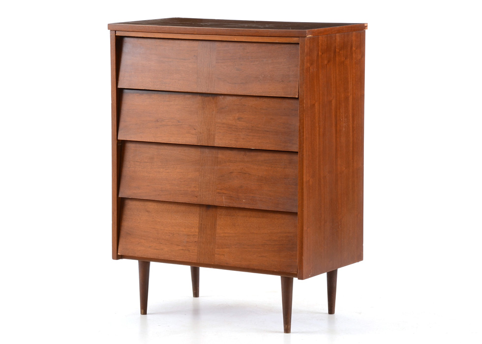 MidCentury Modern Ward Furniture Walnut Chest EBTH