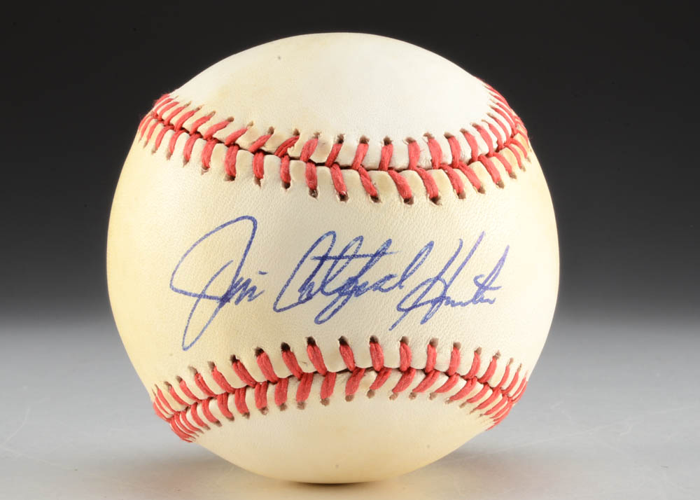 Jim "Catfish" Hunter Signed American League Baseball EBTH