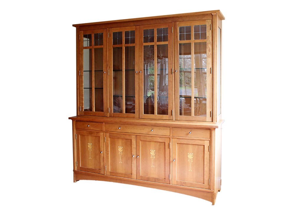 Harvey Ellis Four Door Buffet By Stickley With China Cabinet Top