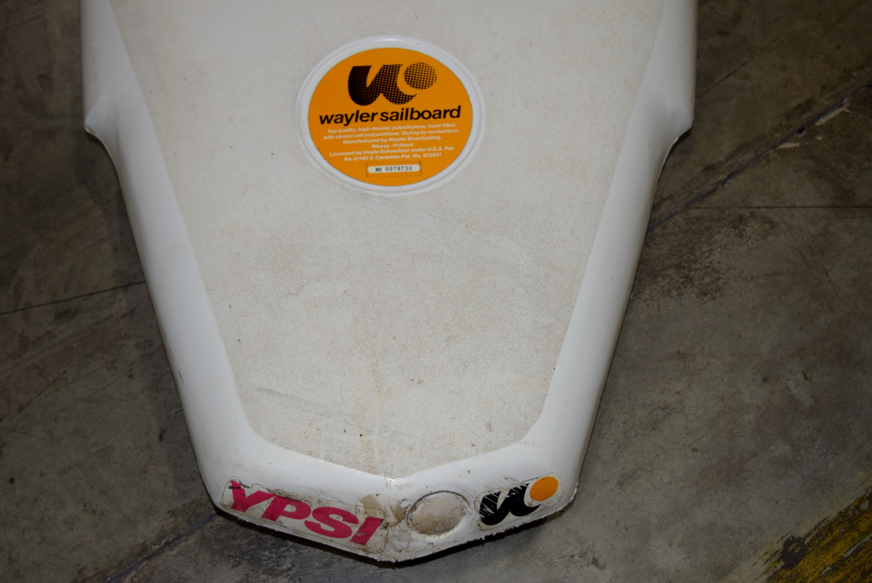 Vintage Wayler YPSI TR Sailboard with Two Sails and Accessories EBTH