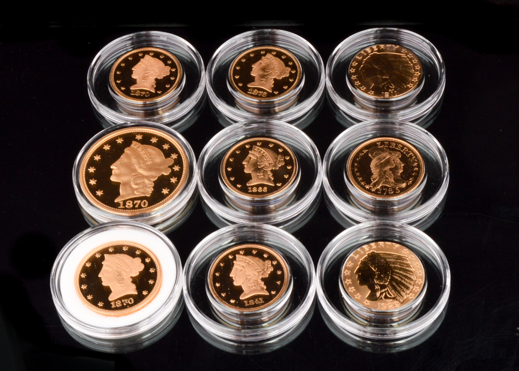 24K Gold Clad Tribute Proof Coin Sets EBTH