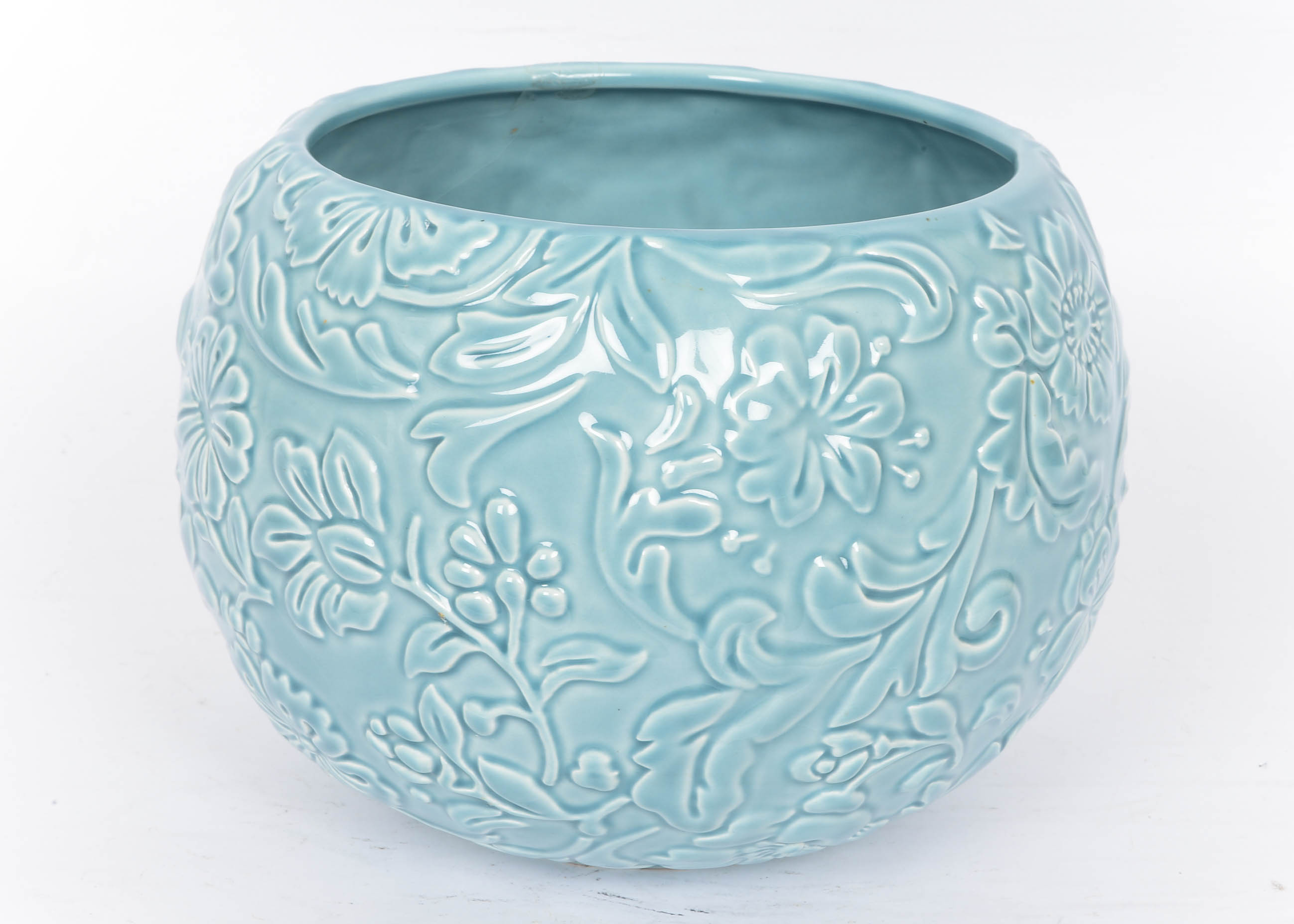 Burton + Burton Blue Ceramic Planter EBTH