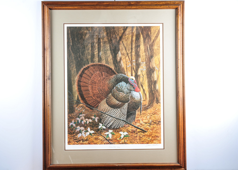 Signed and Numbered John Ruthven Print "Eastern Wild Turkey" EBTH