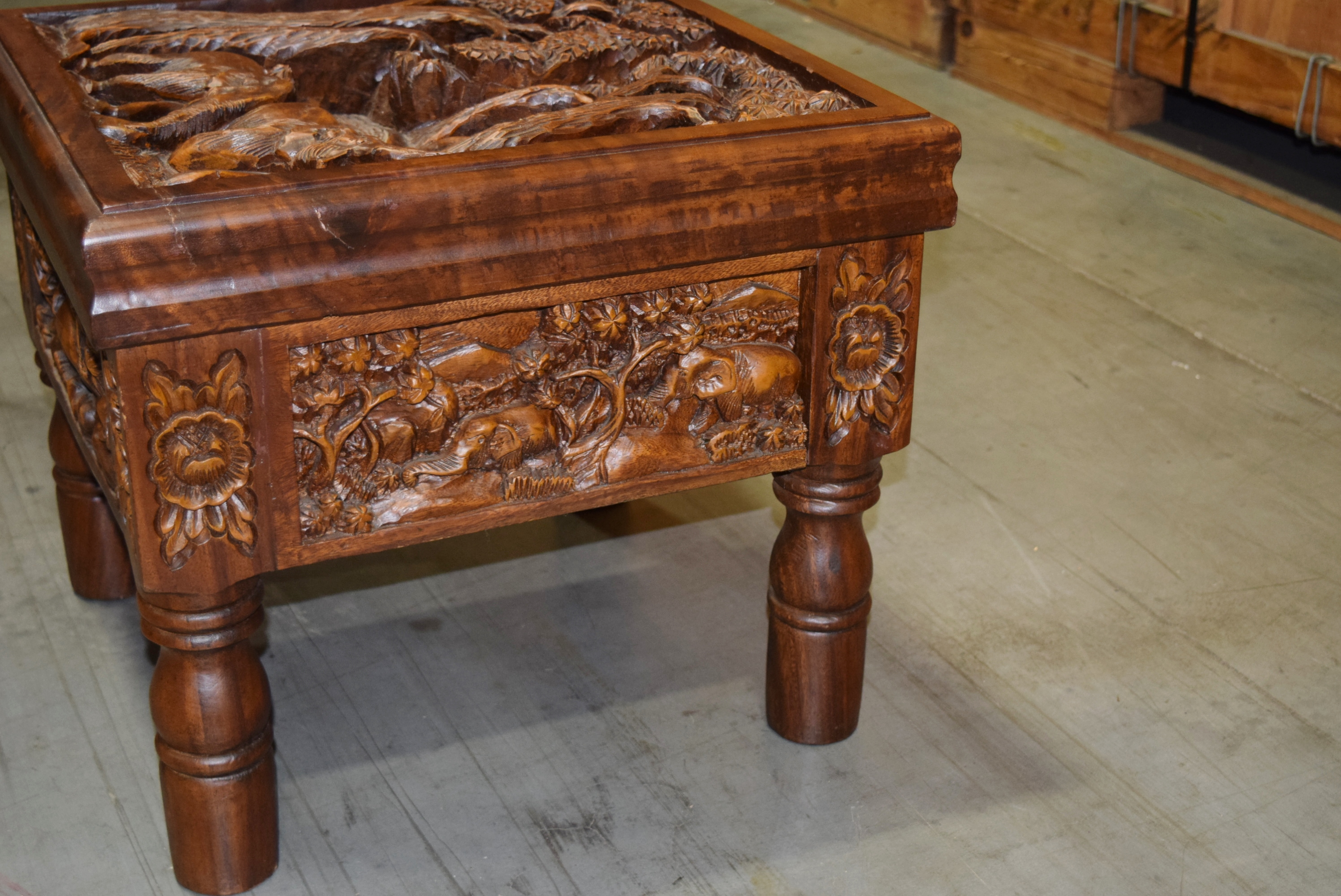 Vintage Hand Carved Side Table from Thailand EBTH