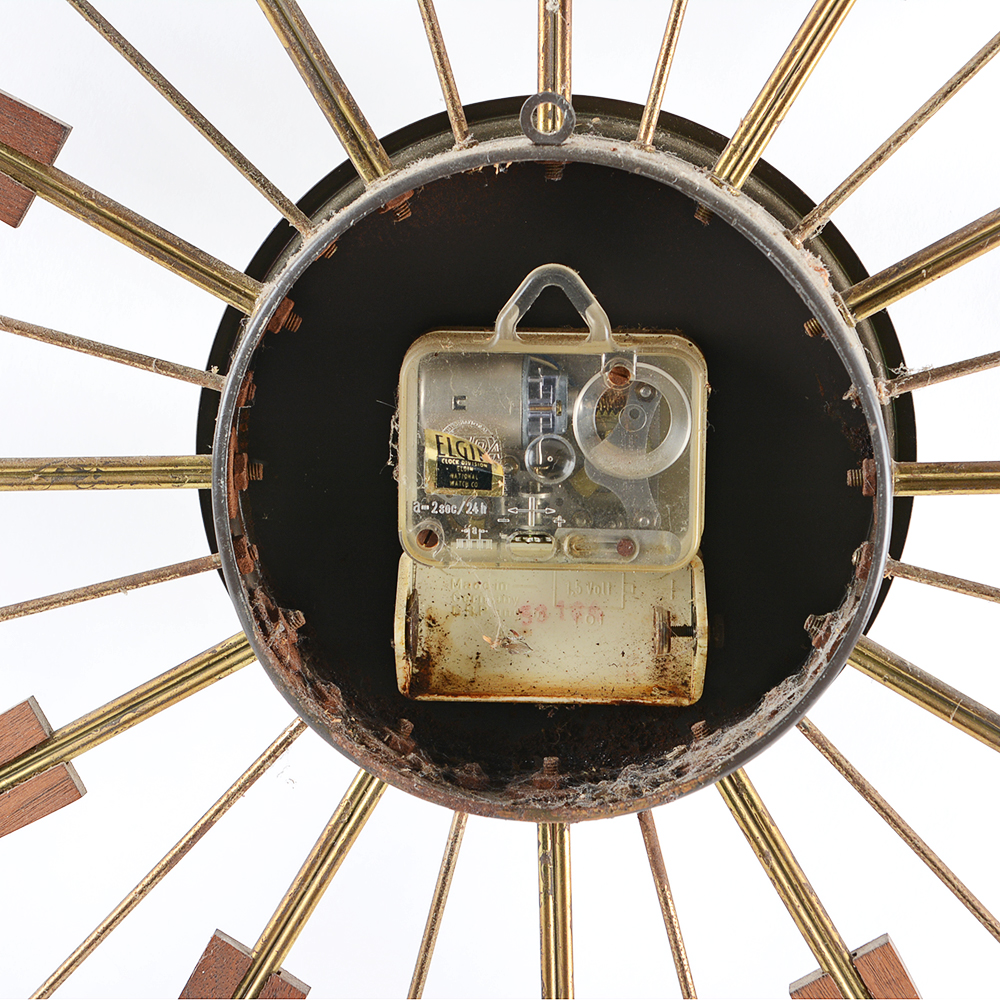 Vintage Elgin Sunburst Wall Clock EBTH