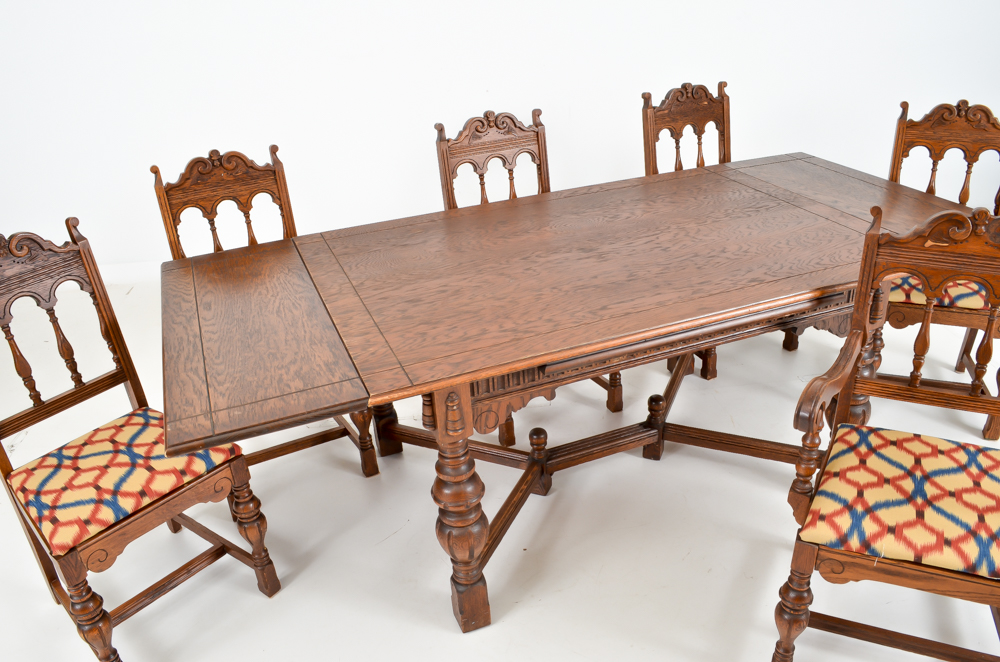 Antique Oak Dining Set EBTH