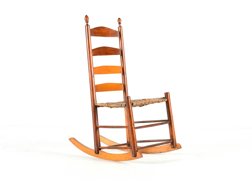 Antique Ladder Back Rocking Chair : EBTH (880 x 906 Pixel)