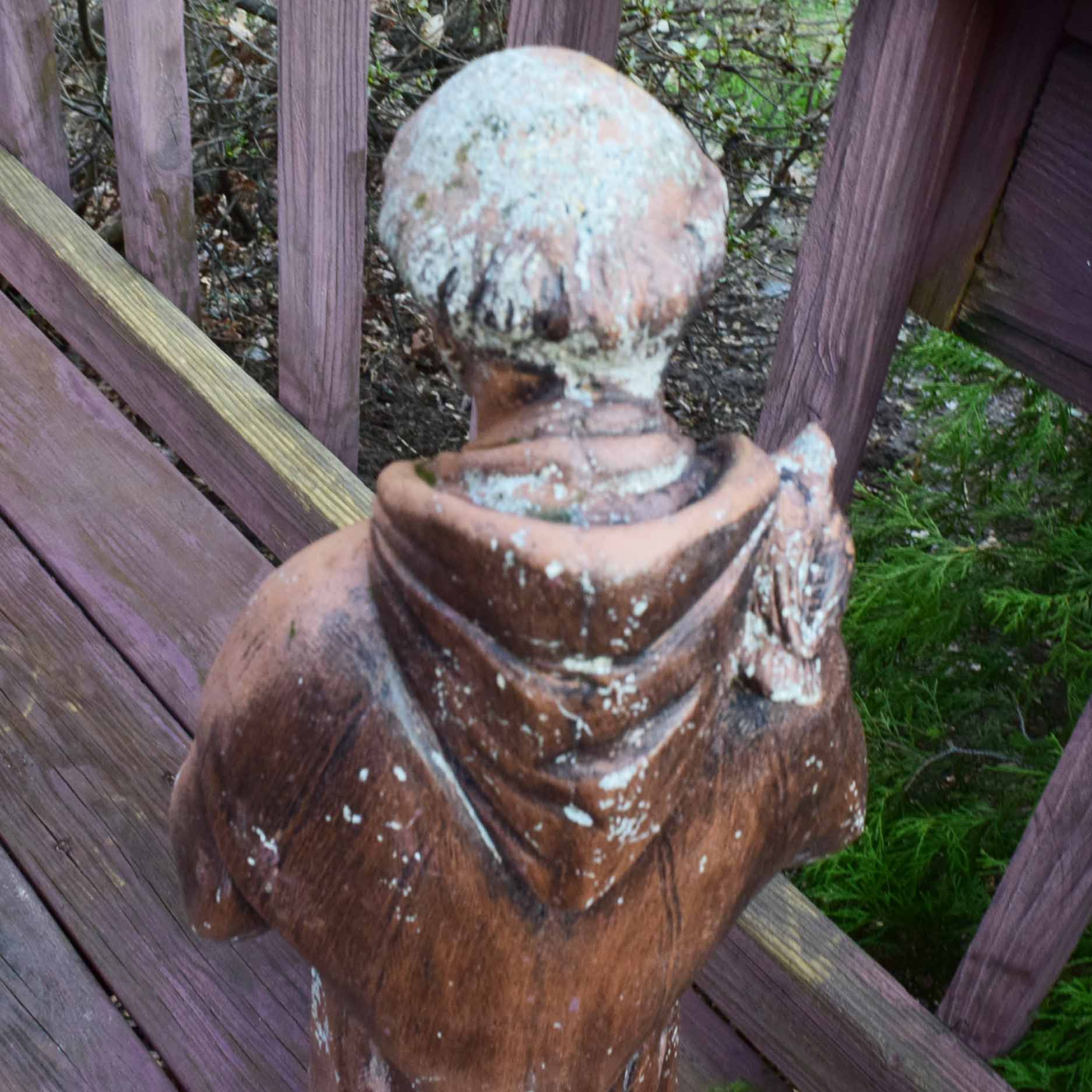 Painted Concrete St. Francis of Assisi Garden Statue EBTH