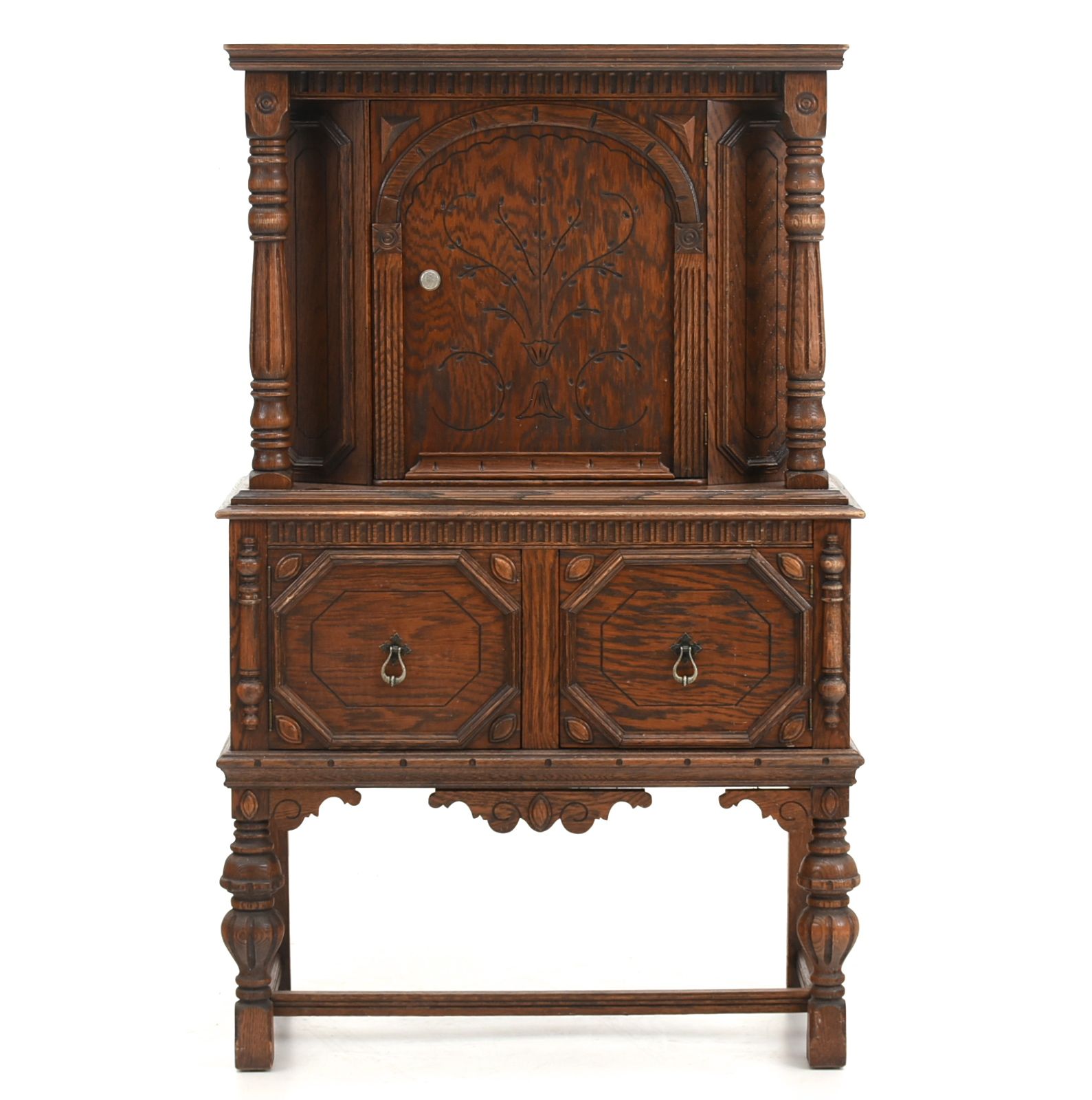 English Renaissance Revival Oak Hutch EBTH