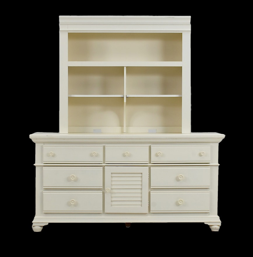 Broyhill Pleasant Isle White Dresser With Hutch Ebth