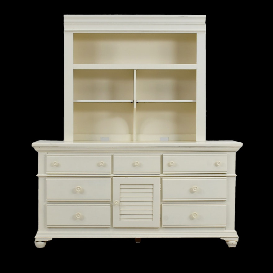 Broyhill Pleasant Isle White Dresser With Hutch Ebth