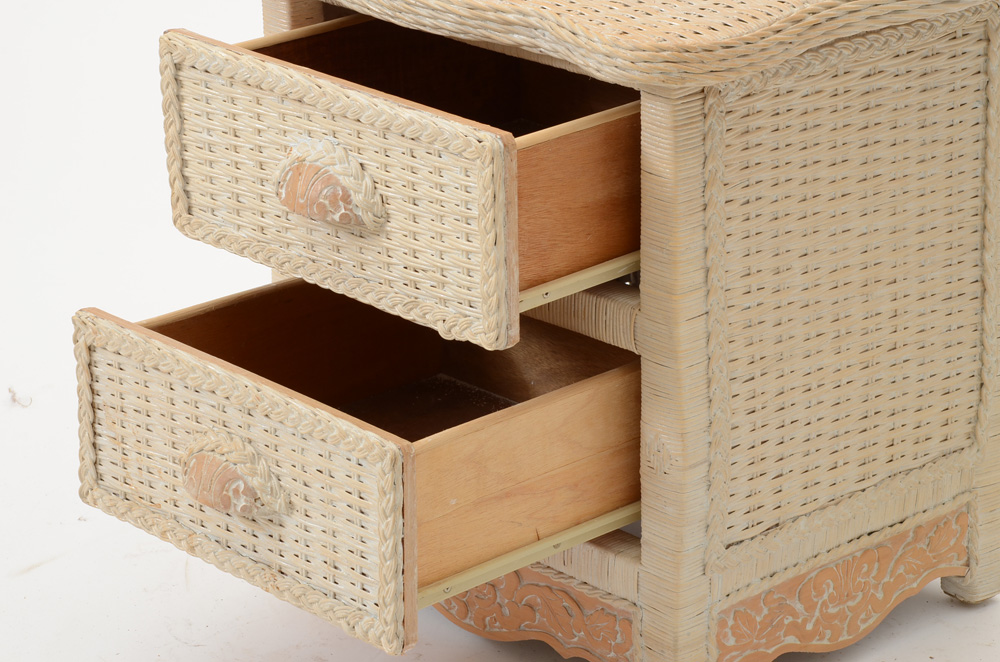 Pier 1 "Jamaica" Wicker Nightstand EBTH