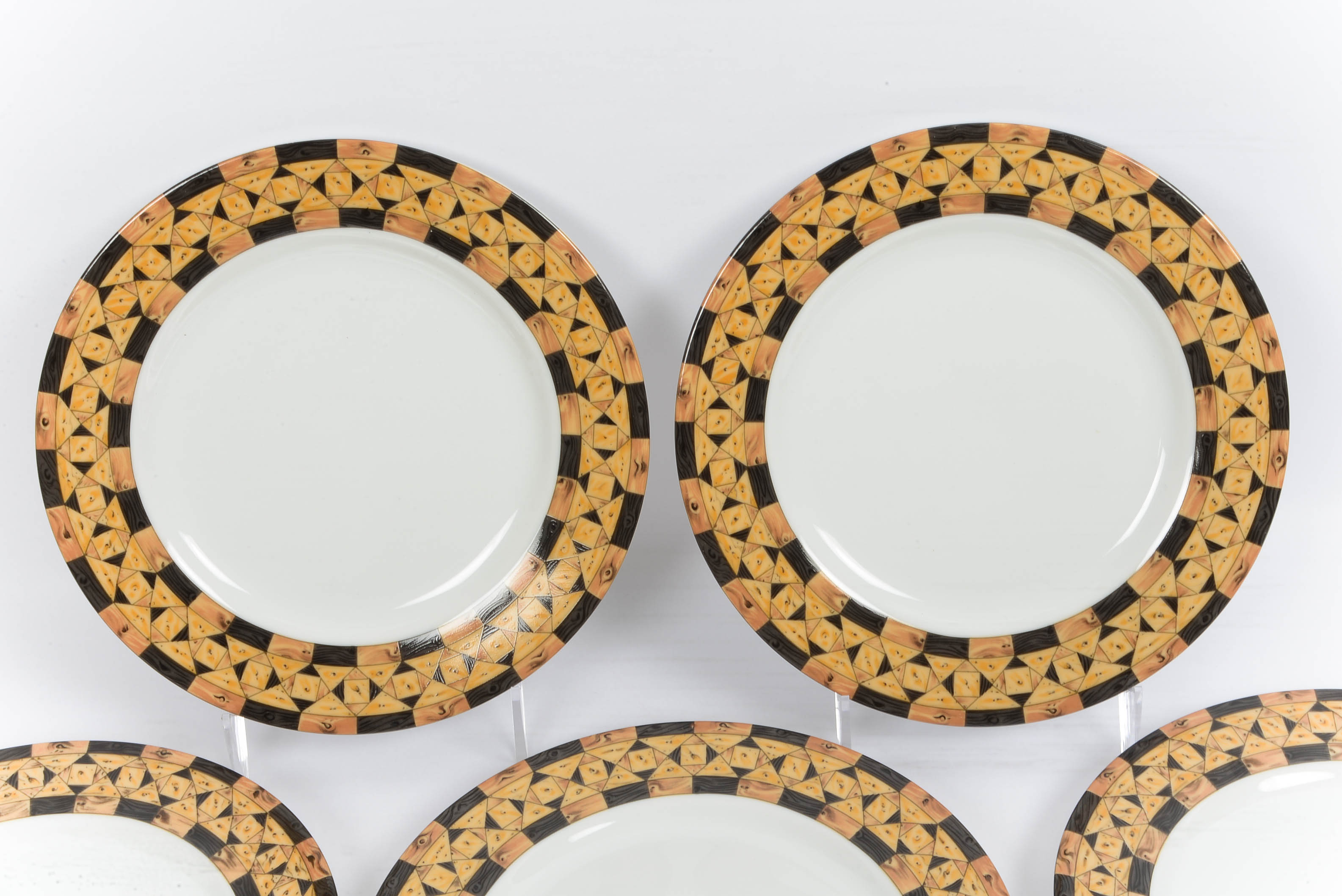 Set of Eight Taitu "Legno" Italian Salad Plates EBTH