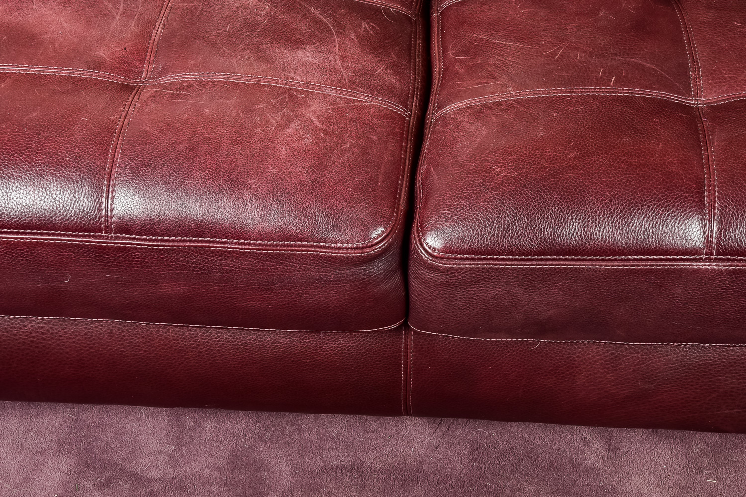 Plush Leather Sofa EBTH