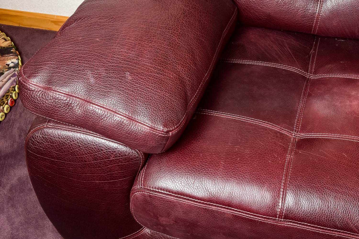 Plush Leather Sofa EBTH