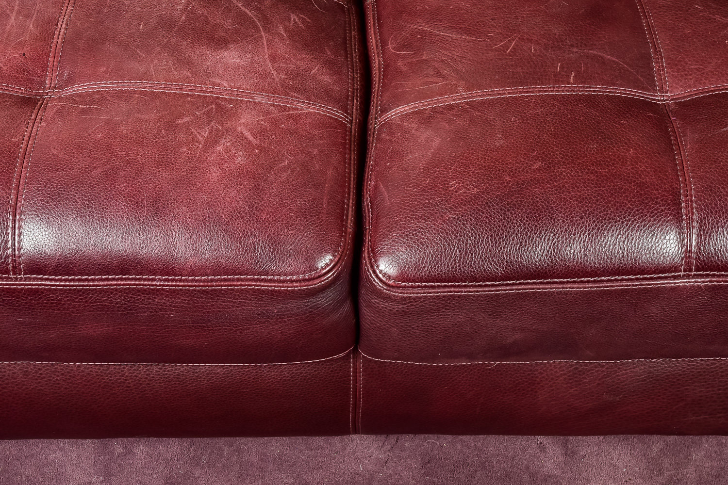 Plush Leather Sofa EBTH
