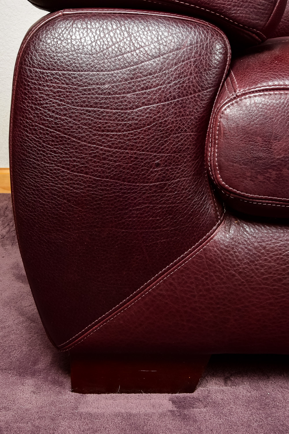 Plush Leather Sofa EBTH