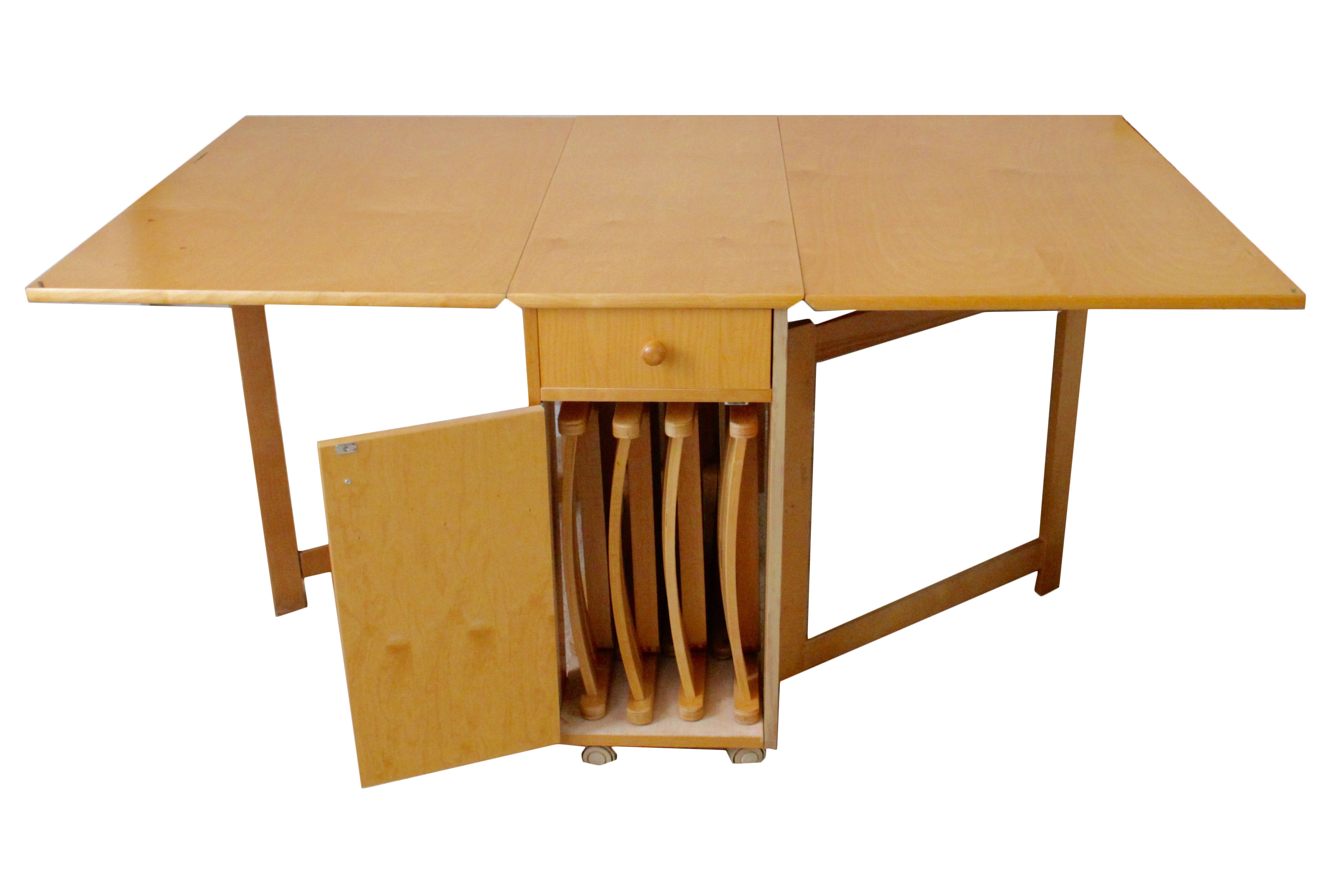 Vintage Hideaway Dining Table and Chairs Set EBTH