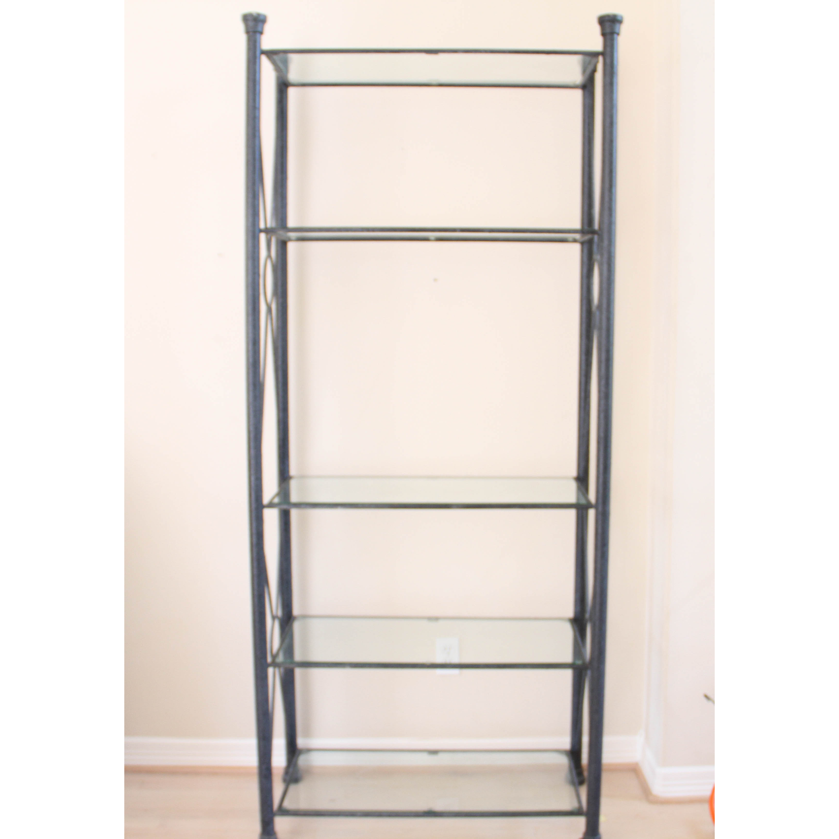 Steel and Glass Bookcase EBTH