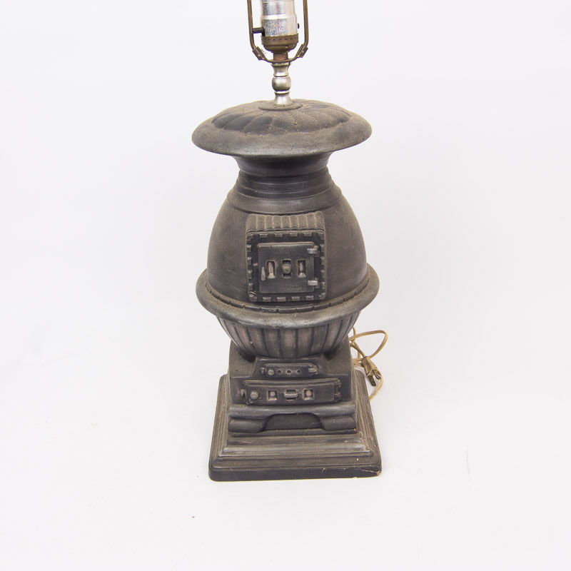 Vintage Cast Iron Stove Lamp EBTH