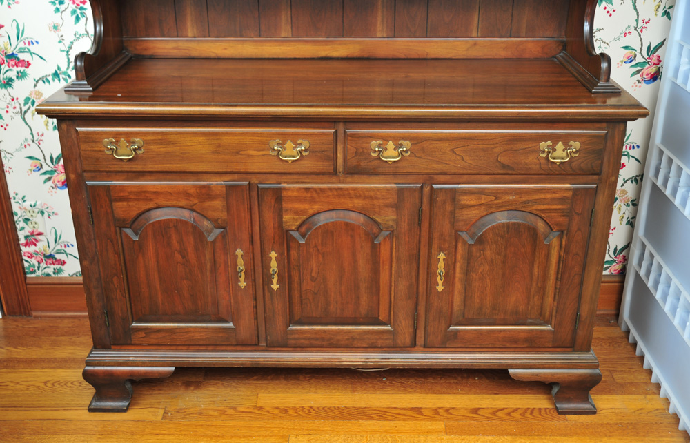 Pennsylvania House Cherry Buffet with Glass Front China EBTH