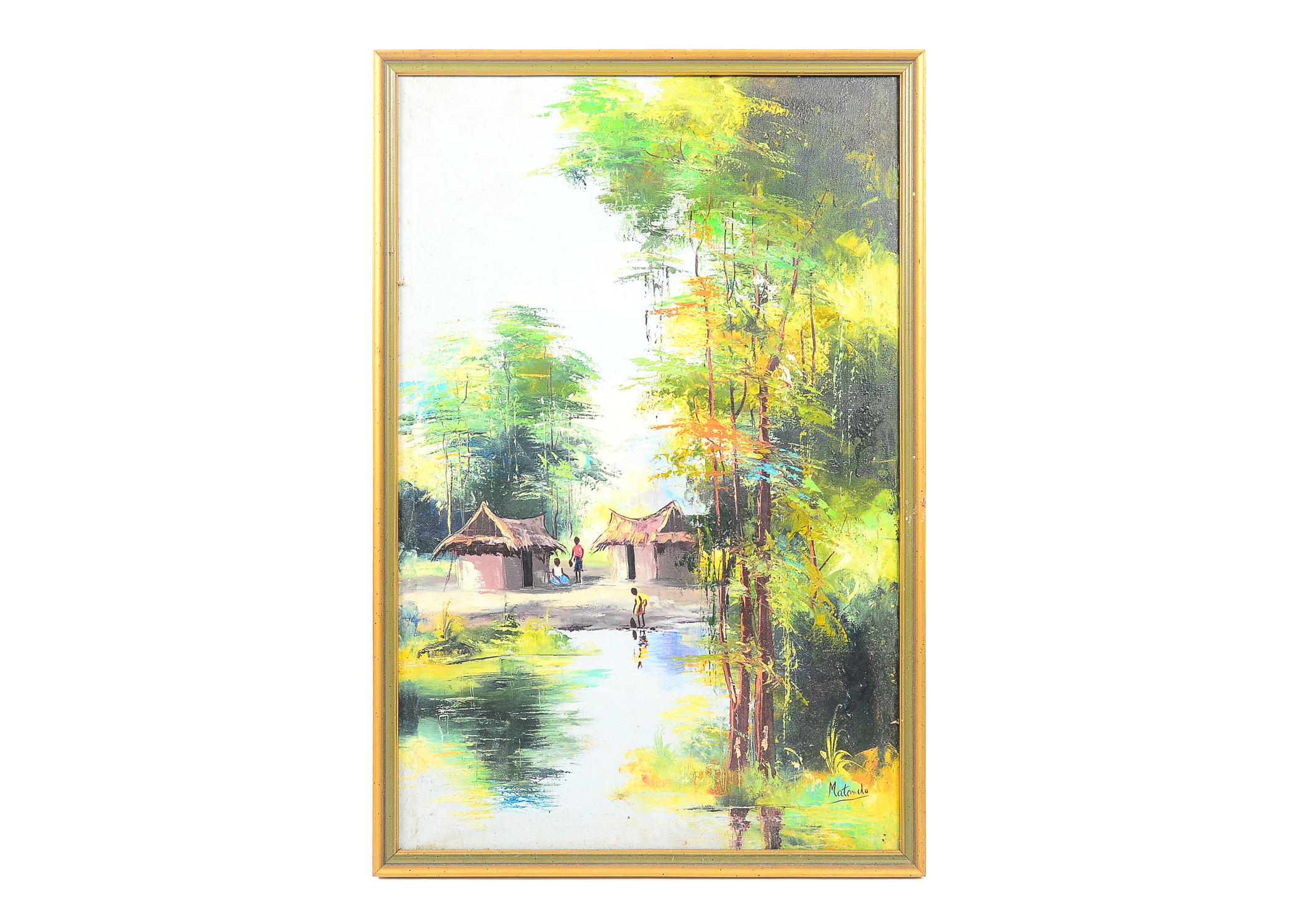 Signed Japanese Oil Painting Ebth