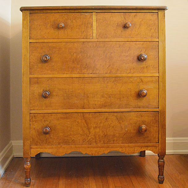 Vintage Birds Eye Maple Dresser Ebth