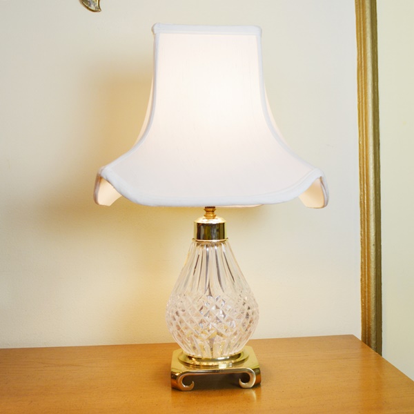 Small Waterford Crystal and Brass Accent Lamp | EBTH