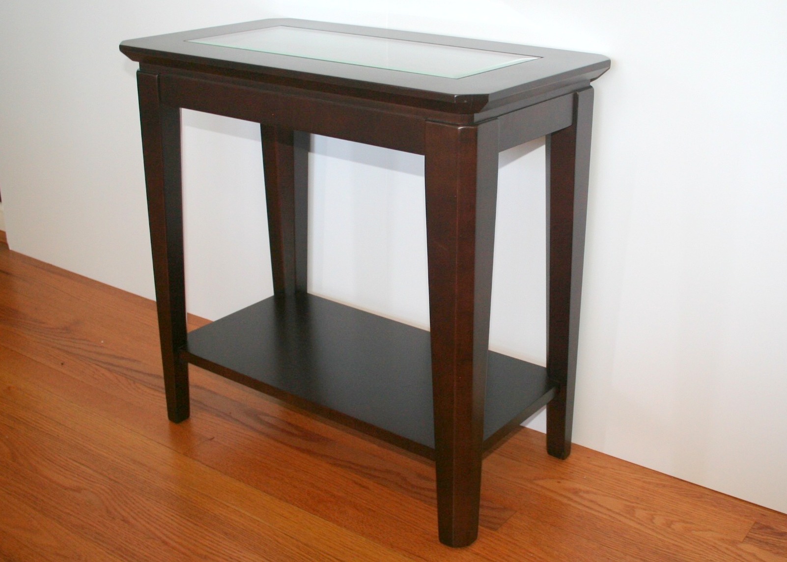 Pair of GlassTopped End Tables EBTH