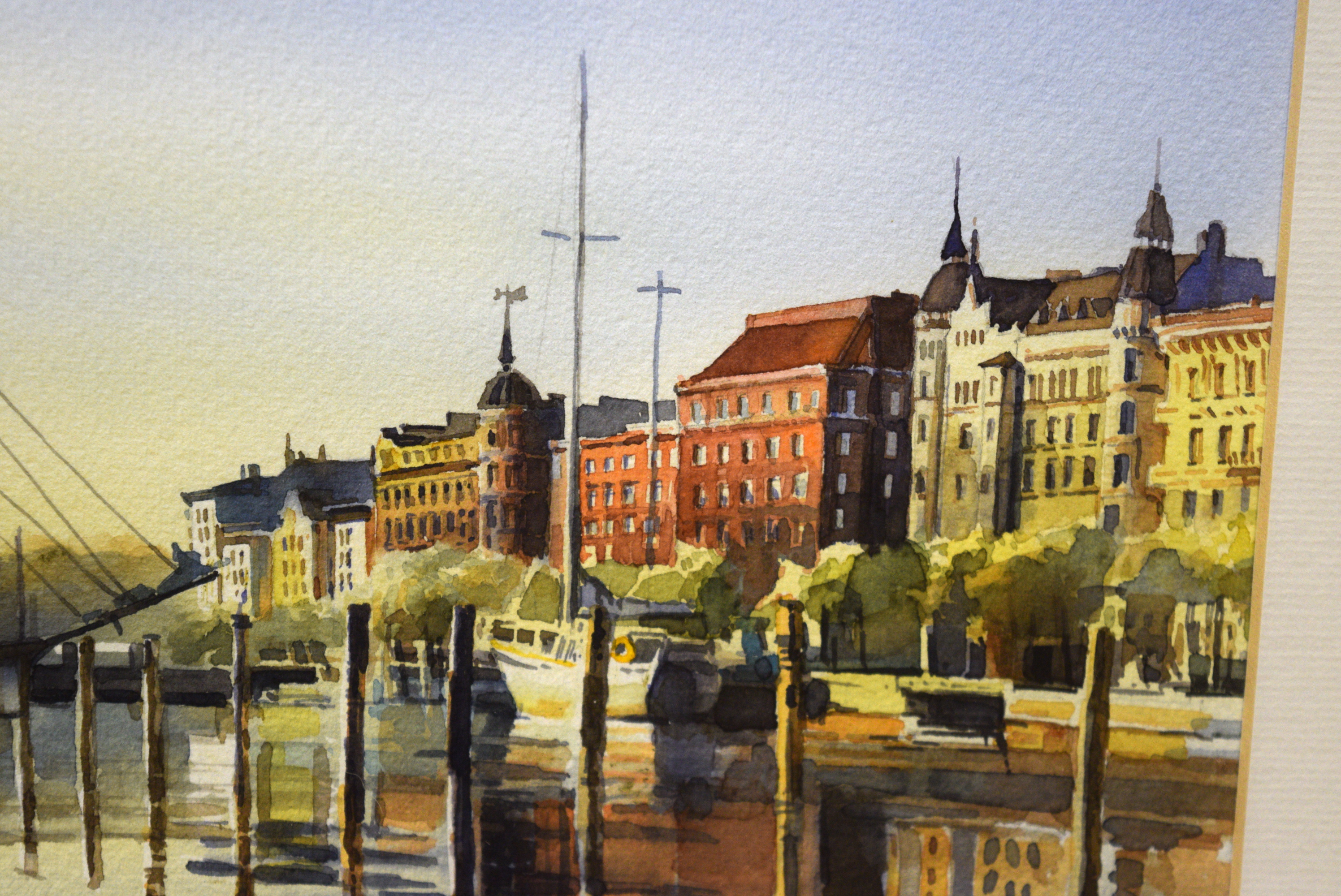 ' Helsinki, Finland' Original Watercolor Painting EBTH