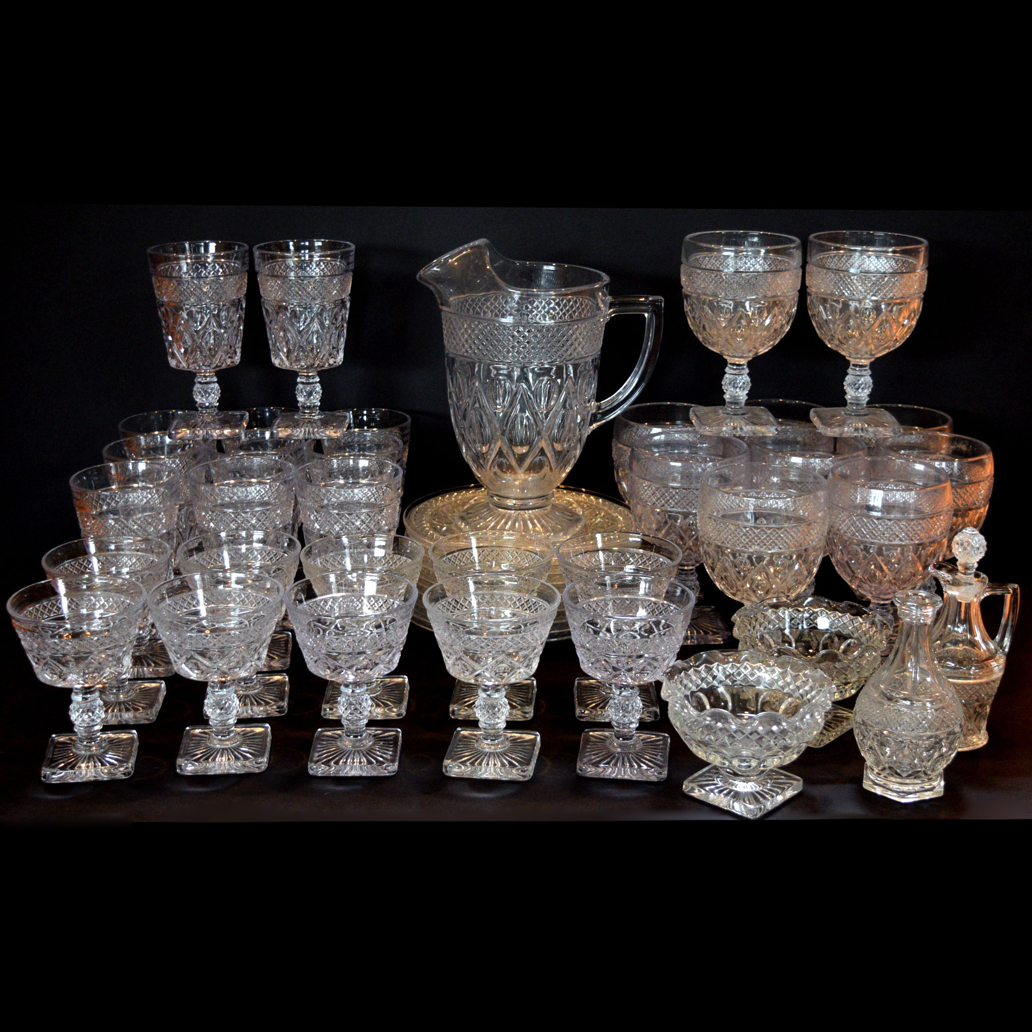 Depression Glass Dinnerware Set EBTH