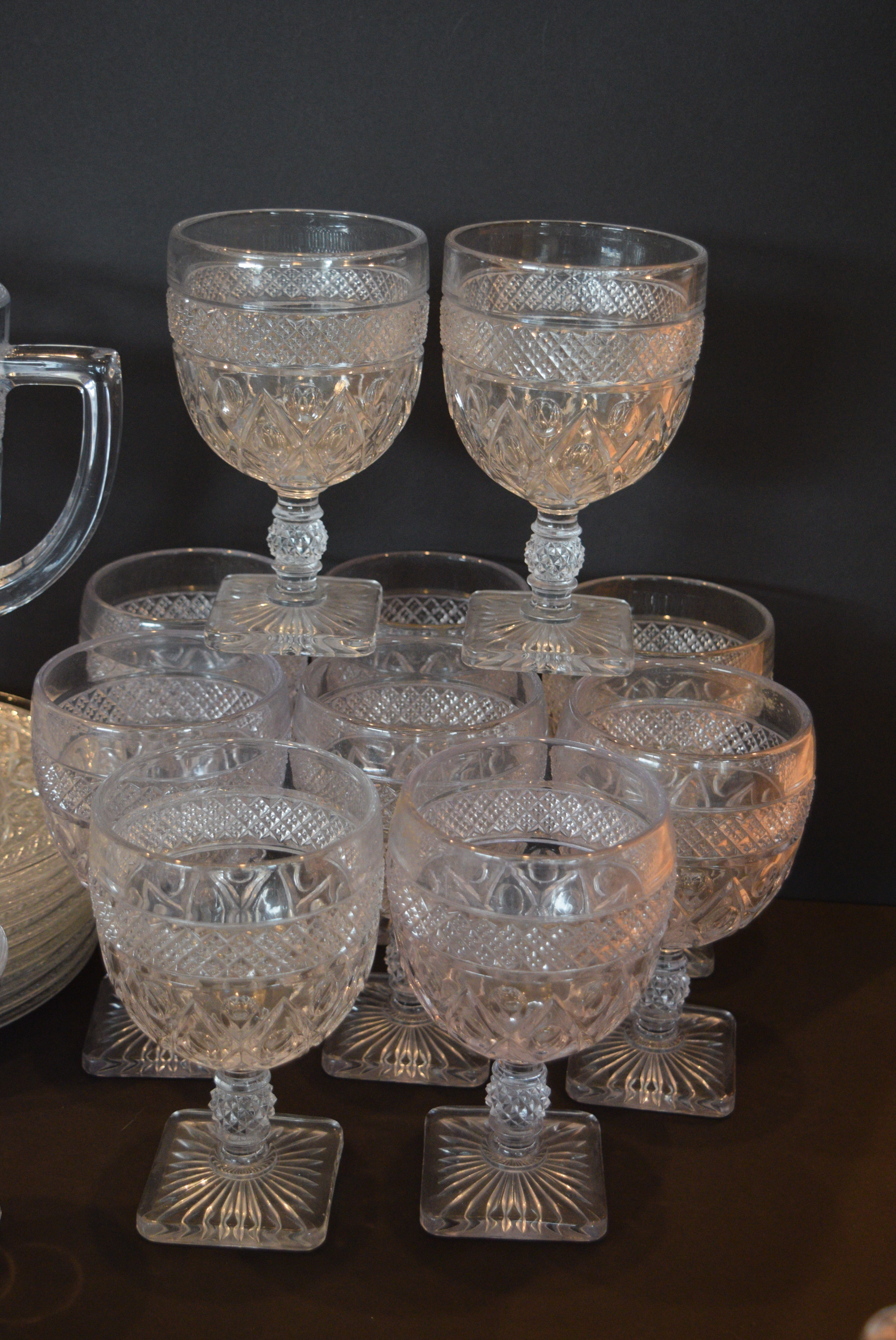Depression Glass Dinnerware Set EBTH