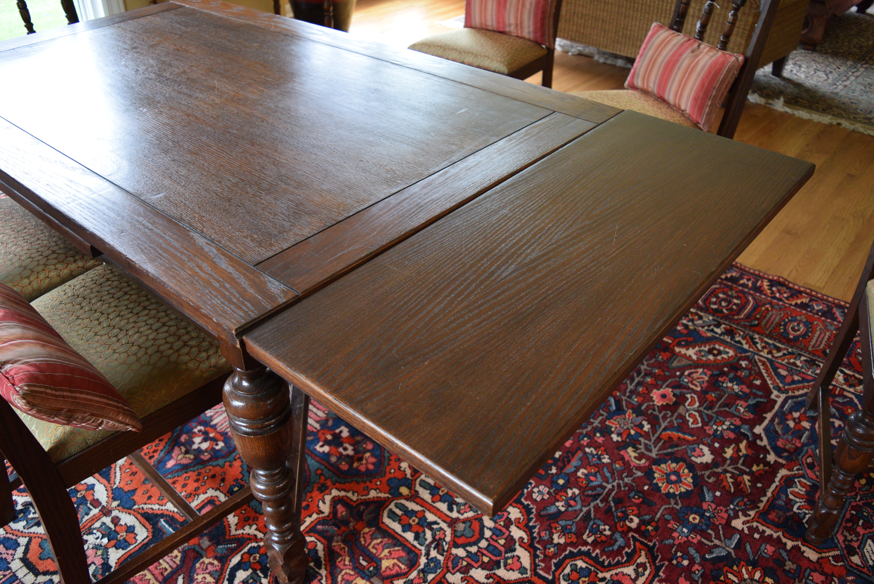 Jacobean Oak Dining Table and Chairs EBTH