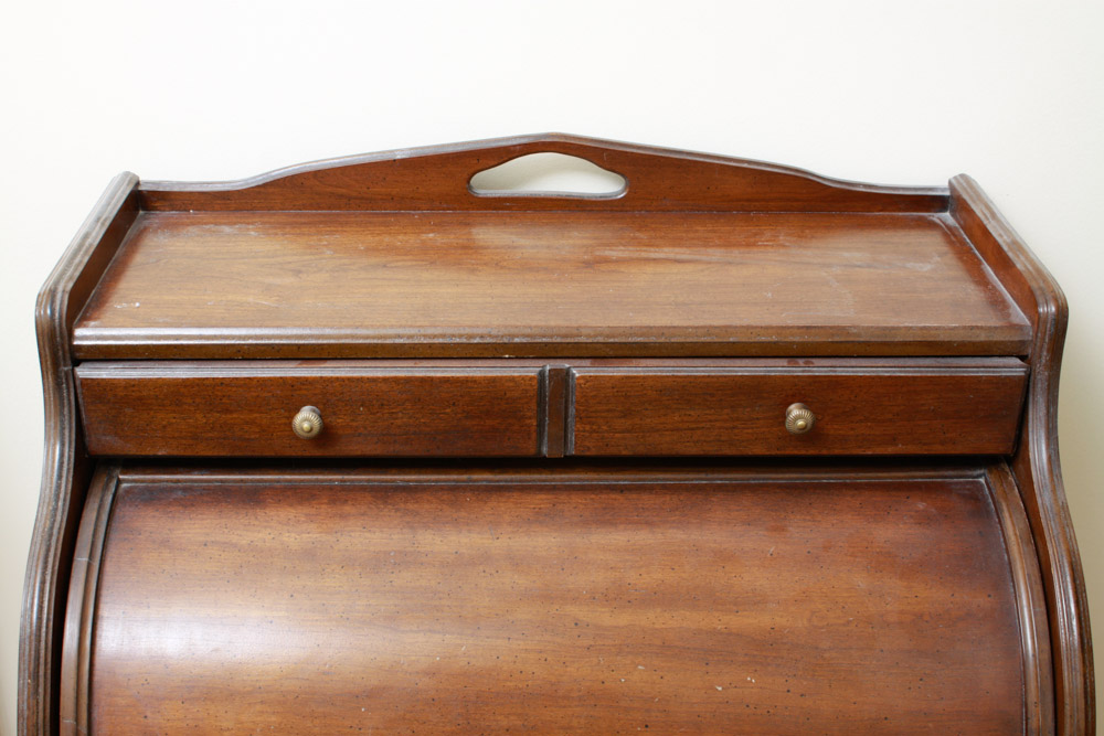 National Mt. Airy Cherry Secretary Roll Top Desk EBTH