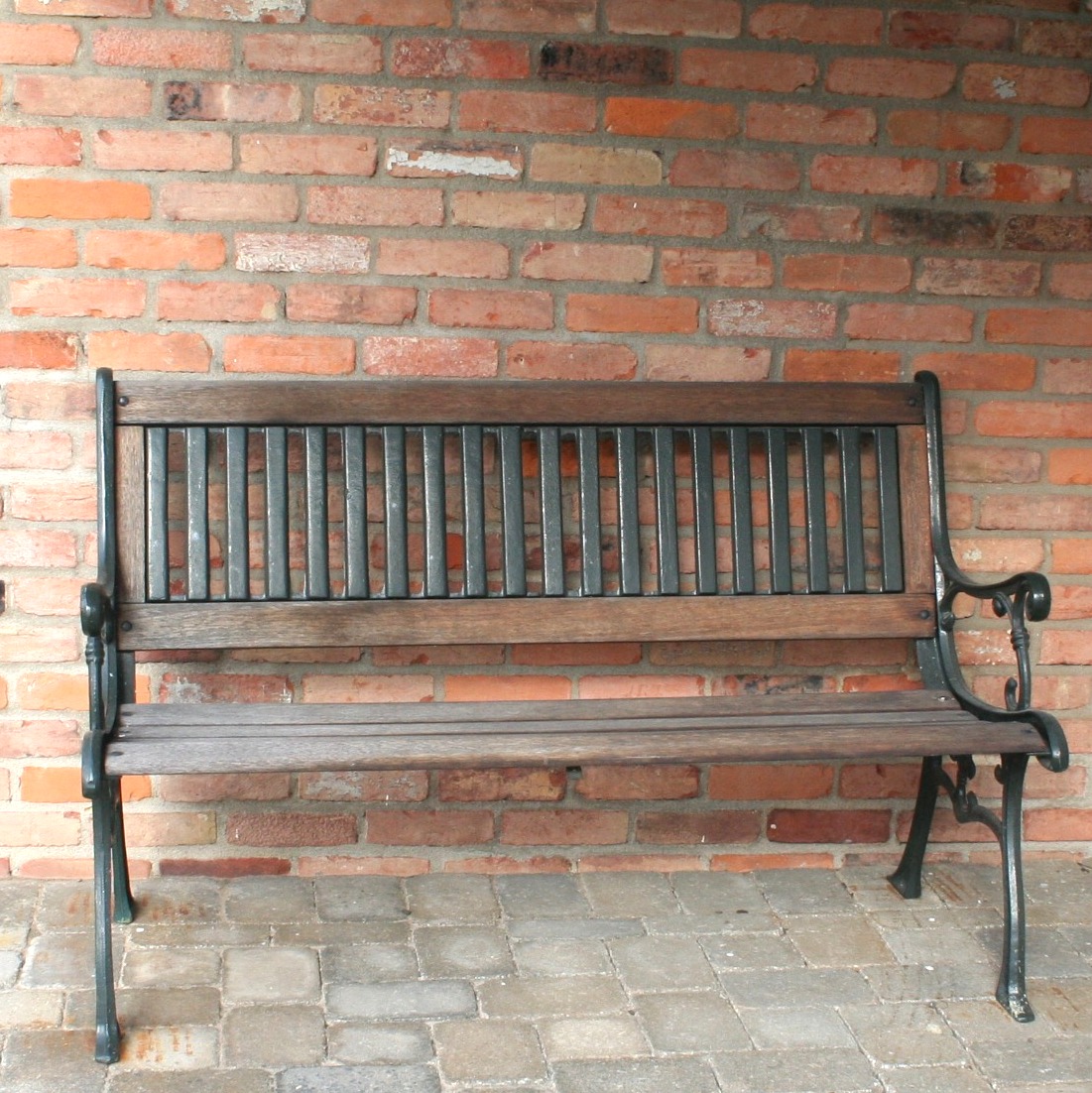 Cast Iron And Wood Park Bench Ebth