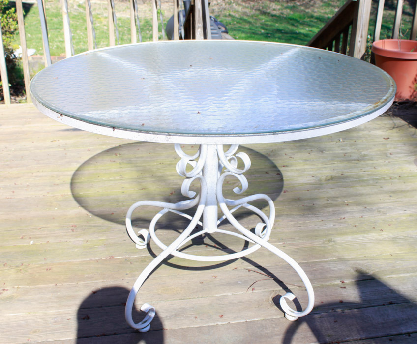 Glass Patio Table EBTH