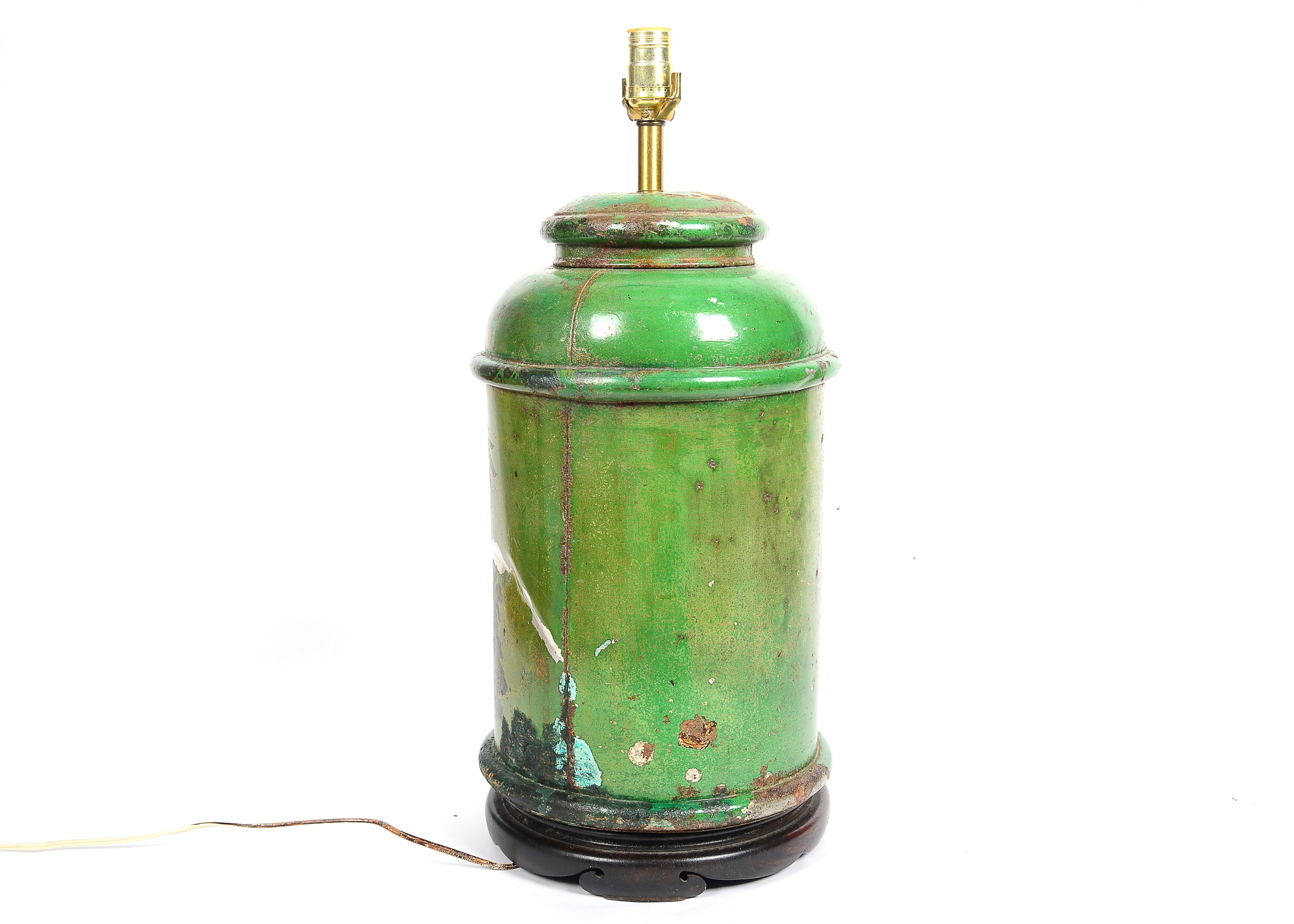 Hand Painted Tea Canister Lamp EBTH