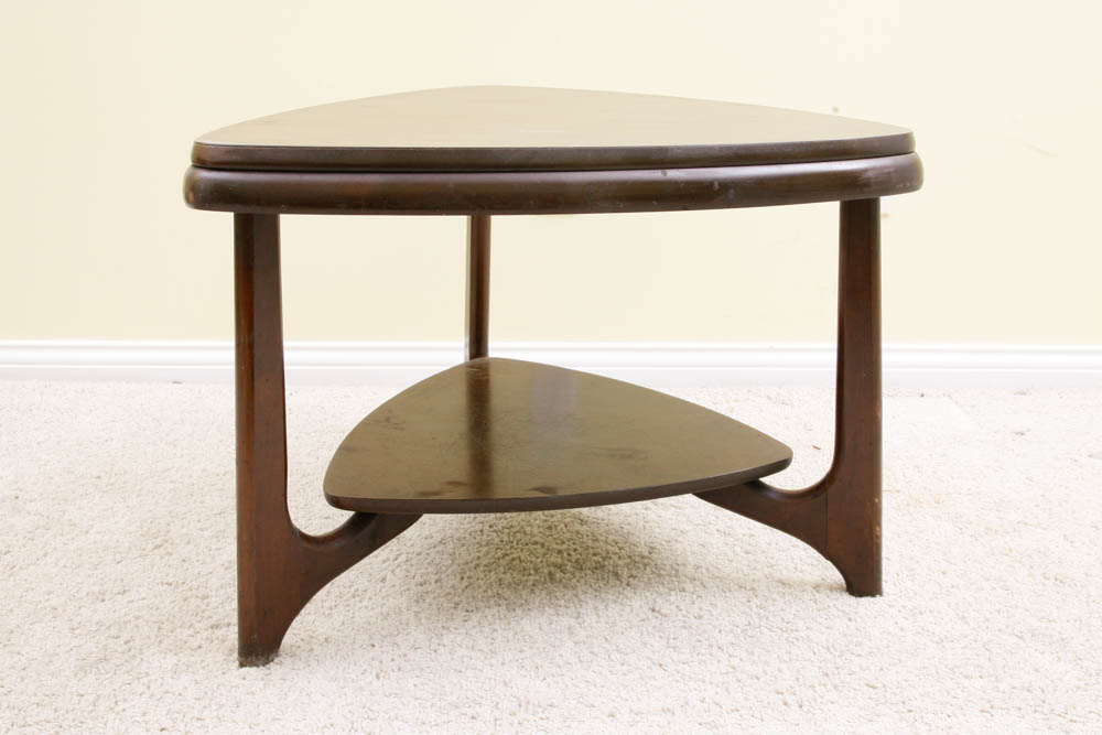 Mid Century Modern Walnut Mersman Guitar Pick Side Table EBTH