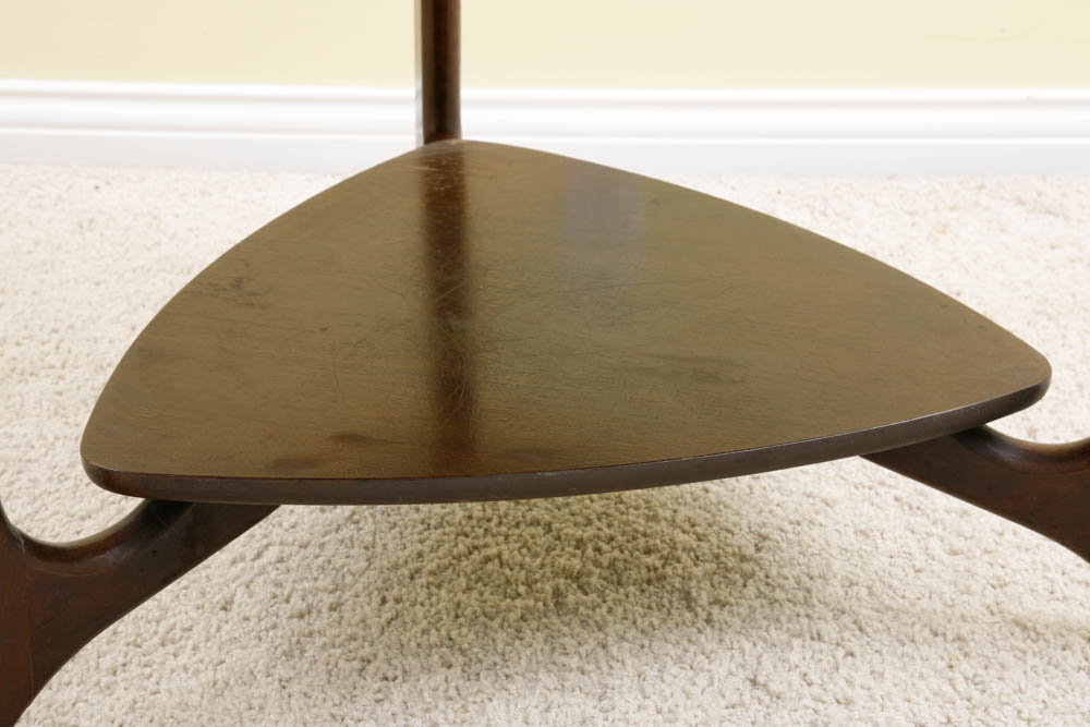 Mid Century Modern Walnut Mersman Guitar Pick Side Table EBTH