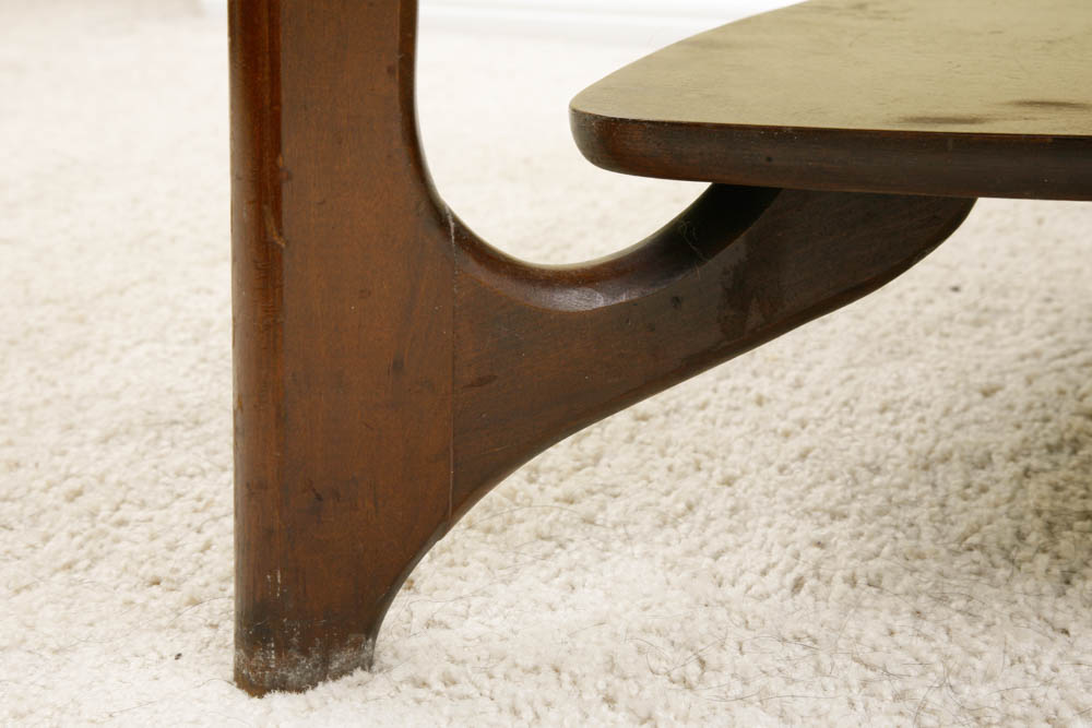 Mid Century Modern Walnut Mersman Guitar Pick Side Table EBTH