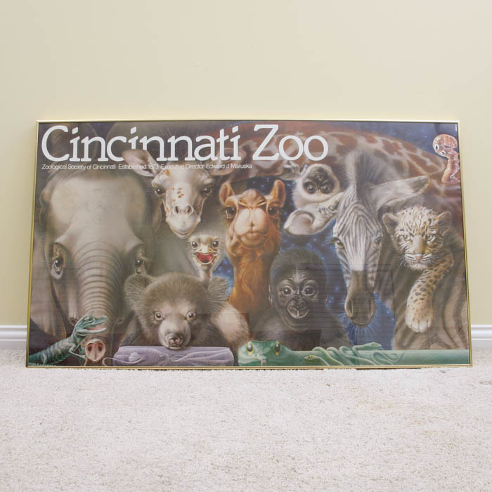 Framed Cincinnati Zoo Poster | EBTH