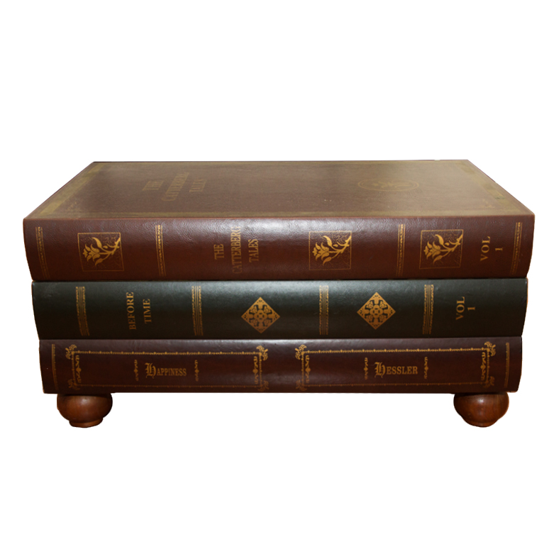 Book Stack Wooden Coffee Table EBTH